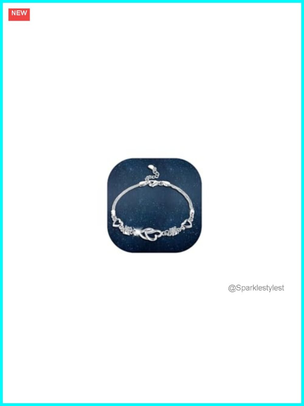 Adjustable Heart Bangle Bracelet for Women, Simple Jewelry